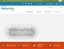 Tablet Screenshot of ci.zephyrhills.fl.us